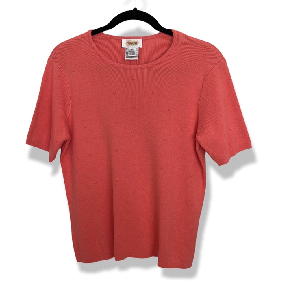 Vintage NWT Talbots Cotton Blend Shortsleeved Textured Top
